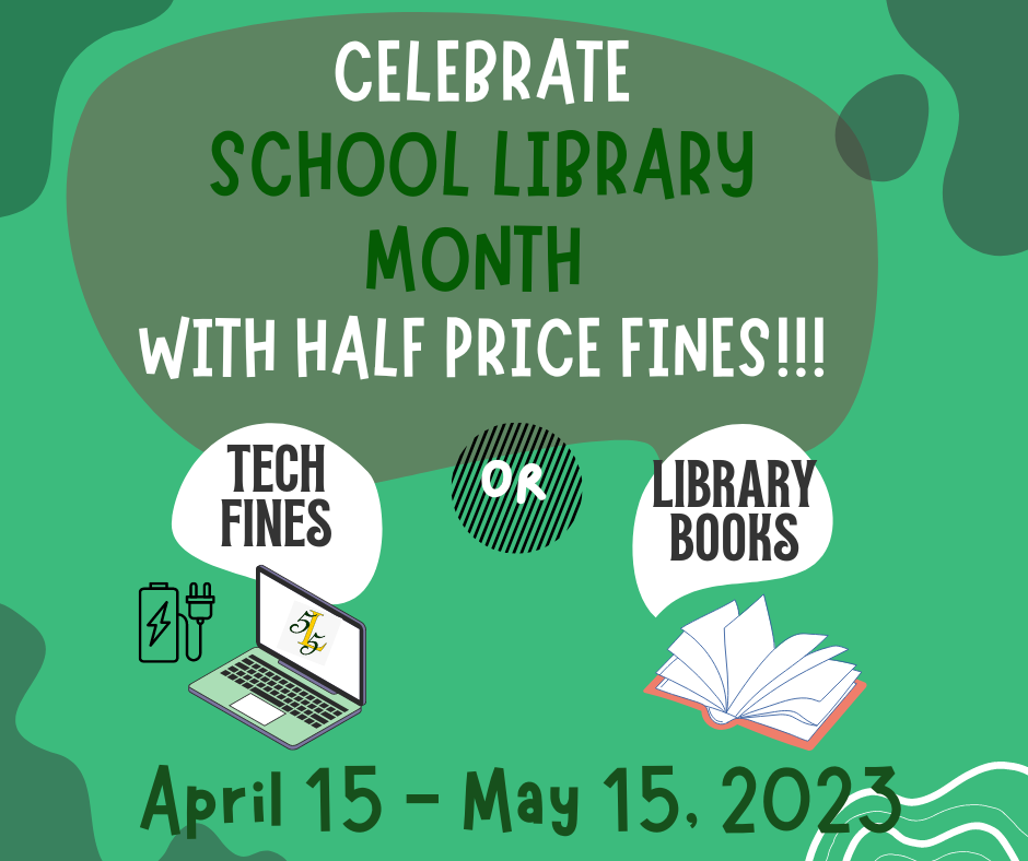 Half Price Tech & Library Fines
