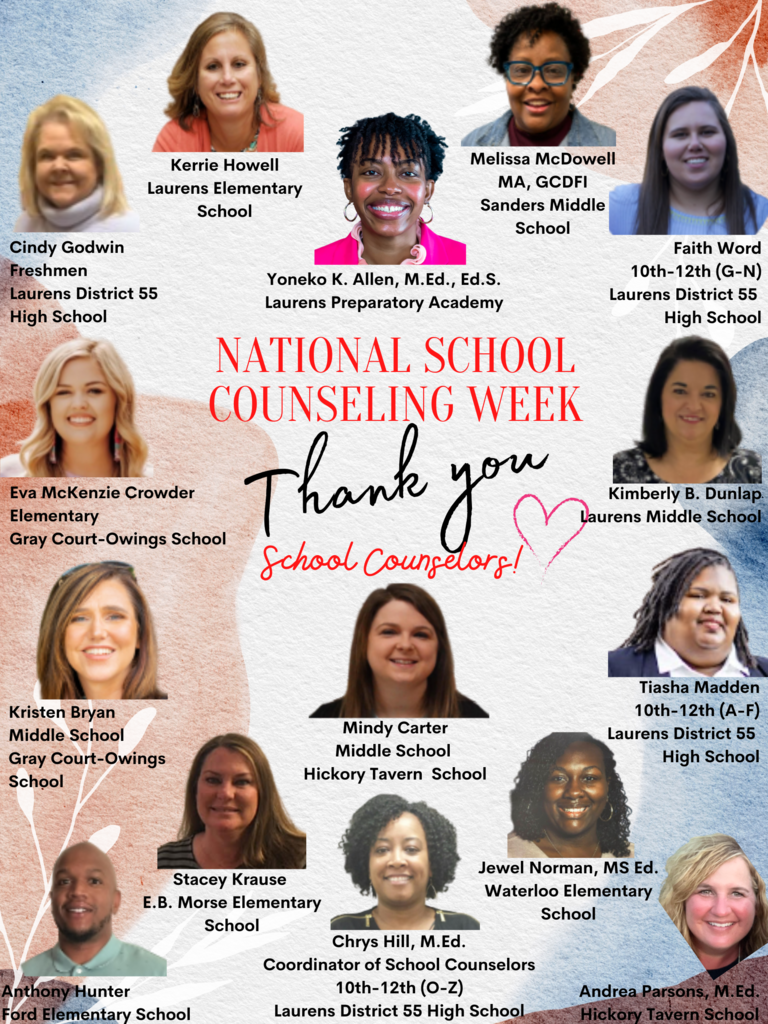 National School Counseling Week. Thank you School Counselors!